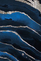 Blue and silver marbled texture