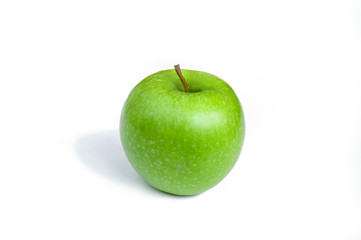 Green apple with isolated on a white background