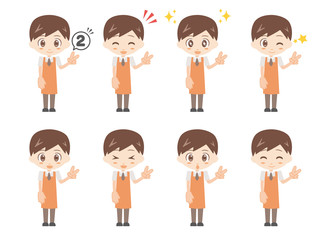 人物セット＿２＿スーパー店員＿男性