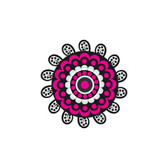 Aboriginal art dots painting icon logo design