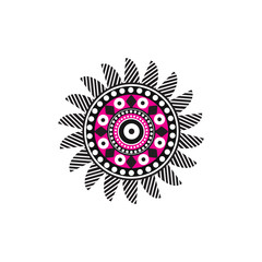 Aboriginal art dots painting icon logo design