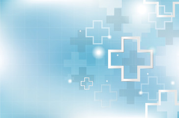 Obraz premium Geometric symbol background In blue tones (medical)
