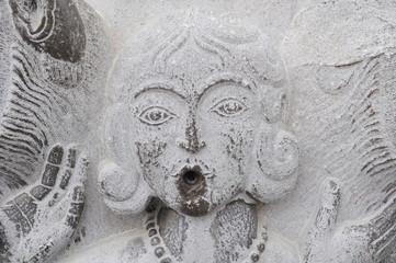 detail of a stone wall