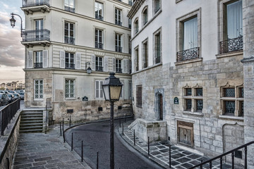 Fototapeta na wymiar Streets of Paris, France. Beautiful historic buildings. Travel.