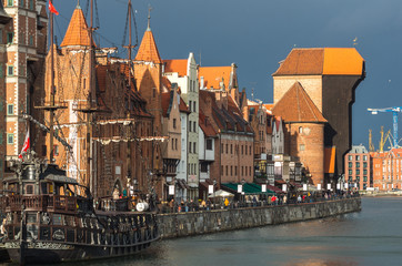 Fototapeta premium Wiew of the Old Town of Gdansk, Poland