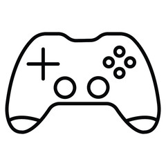 thin line gamepad, joystick icon