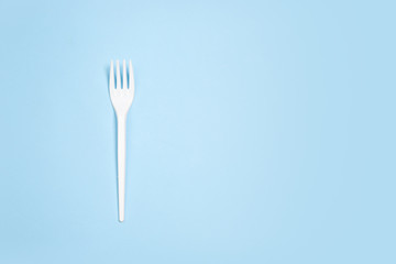 Fork. Eco-friendly life - polymers, plastics things that can be replaced by organic analogues. Home style, choose natural products for recycle and not harmful to the environment and health.