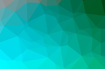 Illustration of abstract Blue And Green horizontal low poly background. Beautiful polygon design pattern.