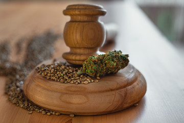 Legality of Medical Cannabis and  Seeds, legal and illegal Cannabis,  Seeds on the World - Wooden...