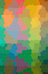 Abstract illustration of blue, green, orange Little Hexagon background