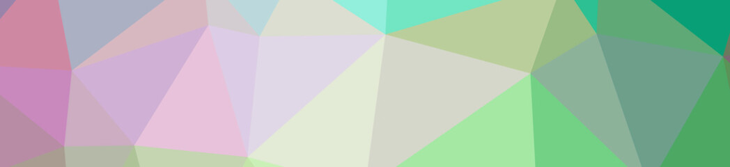 Fototapeta premium Illustration of abstract Green banner low poly background. Beautiful polygon design pattern.