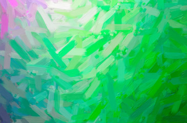 Abstract illustration of green Oil Paint with big brush background
