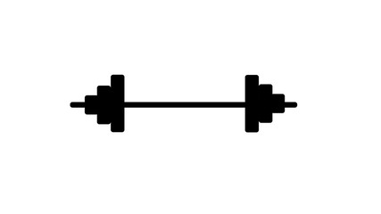 Dumbbell for gym icon , black sign design