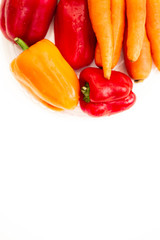 red pepper on a white