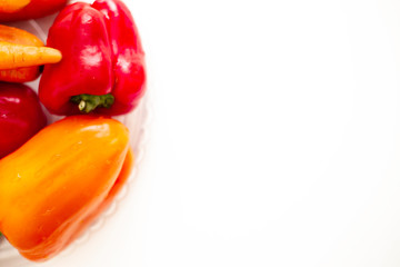 red and yellow peppers