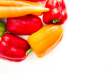 red yellow peppers