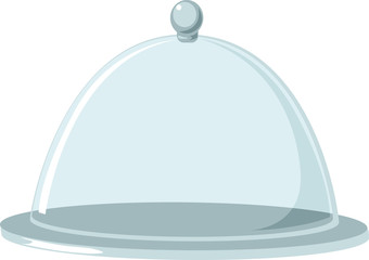 Glass Lid Isolated on White Background - Vector Illustration