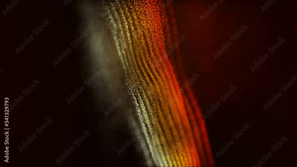 Wall mural hot magical dynamic particle energy abstract futuristic background. 4k uhd 3d video seamless loop an