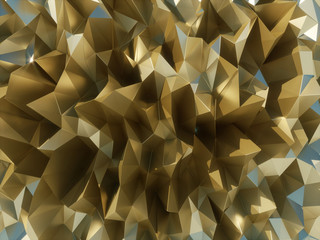 Abstract polygonal surface 3d illustration