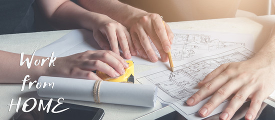 Coronavirus. Quarantine. Online training, remote work, office at home in the kitchen. Remote work,...