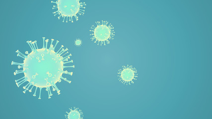Coronavirus SARS-CoV-2. COVID-19 coronavirus under microscope. Coronavirus flu outbreak and coronaviruse influenza.  © tomstockgraphics