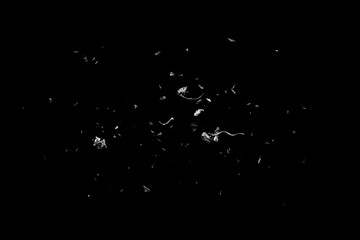 Isolated Dust Dirt Particles Salt Snow Powder Spray. Authentic Black Rough Grunge Distressed...