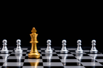 Close-Up Of Chess Pieces board game concept for ideas and competition and strategy, business success concept.