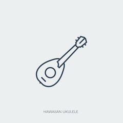 Vector outline icon of music - hawaiian ukulele
