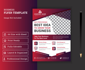 Corporate business flyer template design, business flyer template design with abstract concept and minimalist layout