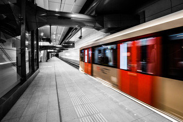 subway train station in Amsterdam