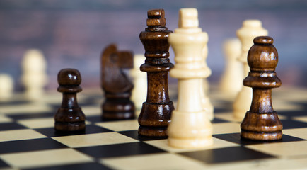 
chess on a dark background