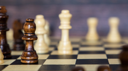 
chess on a dark background