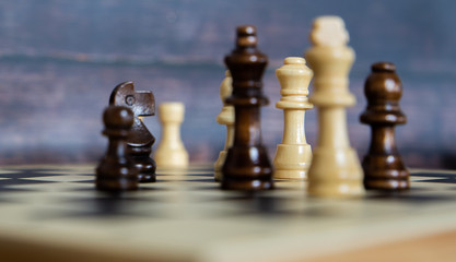 
chess on a dark background