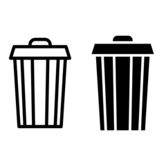 vector icon trash can. garbage illustration sign collection. waste logo.