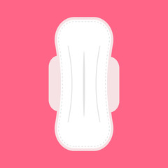 Female hygiene products. Isolated flat icons and objects.