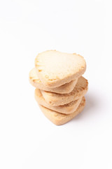 Lemon and mint cookie isolated on white background