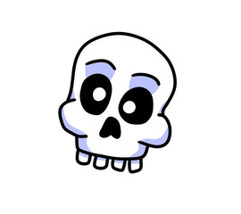 Creepy Stylized Halloween Skull
