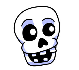 Creepy Stylized Halloween Skull