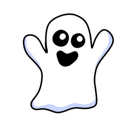 Adorable Stylized Happy Ghost