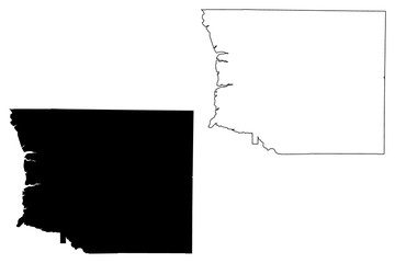Crisp County, Georgia (U.S. county, United States of America,USA, U.S., US) map vector illustration, scribble sketch Crisp map