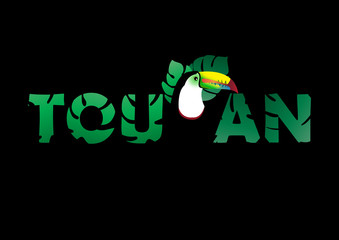 Brazil Toucan Bird on black background © Samiksha