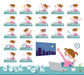 flat type mask Pink clothing girl_desk work