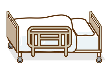 Hospital bed - brown line