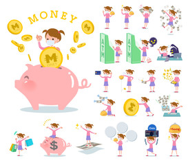 flat type mask Pink clothing girl_money
