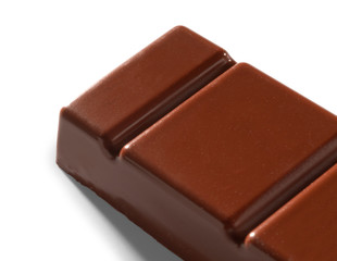 piece of chocolate isolated on white background
