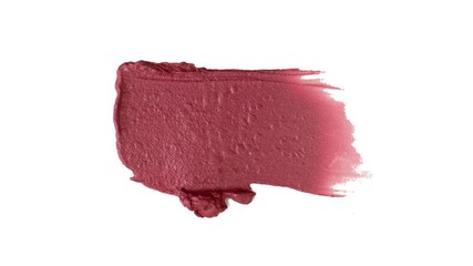Lipstick  swatch, smudge, smear  isolated on white background. Bright color cosmetic product brush...