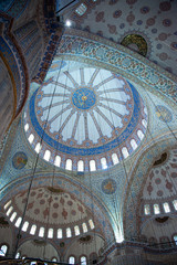 Fototapeta na wymiar Blue Mosque turkey Blue Mosque, famous for its beautiful frescoes. the Blue Mosque (Sultanahmet Camii) Istanbul Turkey.