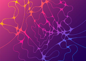 Geometric wallpaper fluid gradient shapes composition.