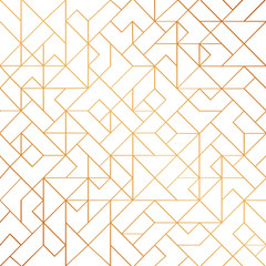 Golden art deco seamless pattern background with shiny lines