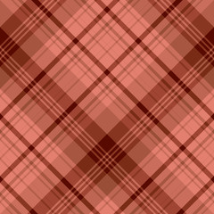 Seamless pattern in interesting cozy brick red colors for plaid, fabric, textile, clothes, tablecloth and other things. Vector image. 2